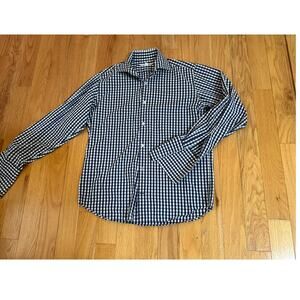 Banana Republic Blue and White Checkered Dress Shirt